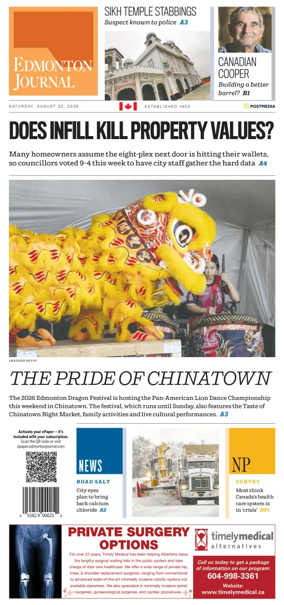 Cover of Edmonton Journal