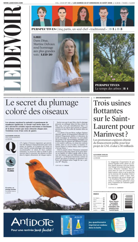 Cover of Le Devoir