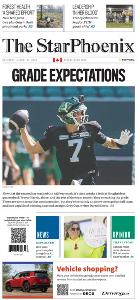 Cover of Saskatoon StarPhoenix