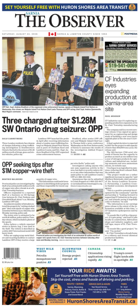 Cover of The Observer (Sarnia)