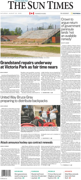 Cover of The Sun Times (Owen Sound)