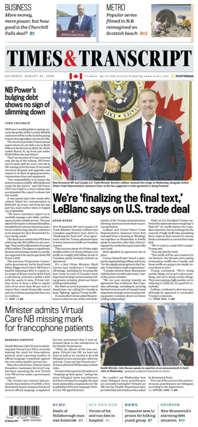Cover of Times & Transcript