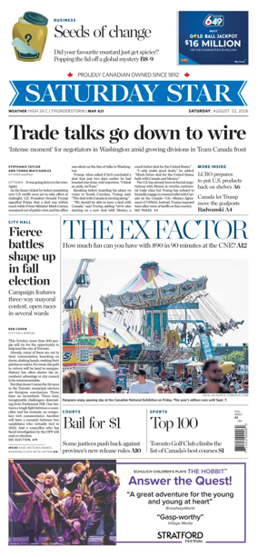 Cover of Toronto Star