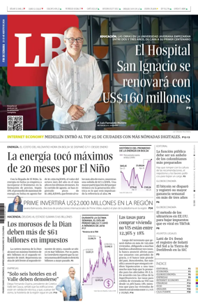 Cover of La Republica (Colombia)