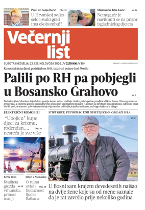 Cover of Vecernji list BiH