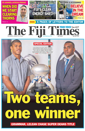 Cover of The Fiji Times