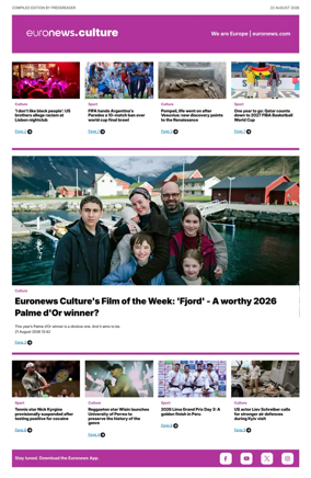 Cover of Euronews Culture and Sport Compiled Edition