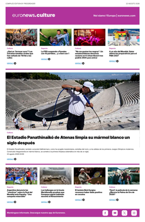 Cover of Euronews Culture and Sport (Spanish) Compiled Edition