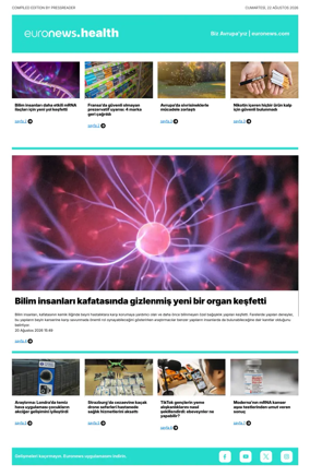Cover of Euronews Health (Turkish) Compiled Edition