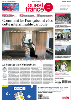 Cover of Ouest France (Angers / Segre)