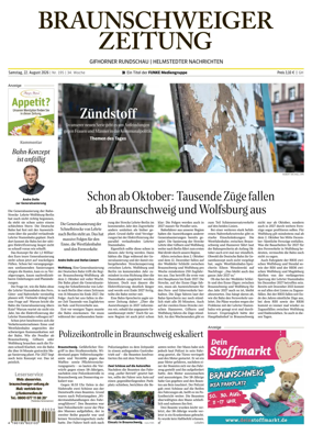 Cover of Braunschweiger Zeitung (Helmstedter Nachrichten)