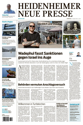 Cover of Heidenheimer Neue Presse