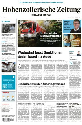 Cover of Hohenzollerische Zeitung