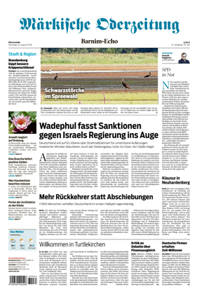 Cover of Markische Oderzeitung Eberswalde