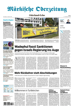 Cover of Markische Oderzeitung Oderland-Echo