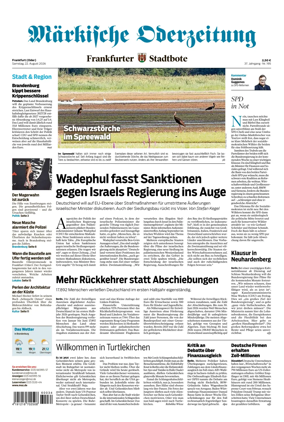 Cover of Markische Oderzeitung Frankfurt (Oder)