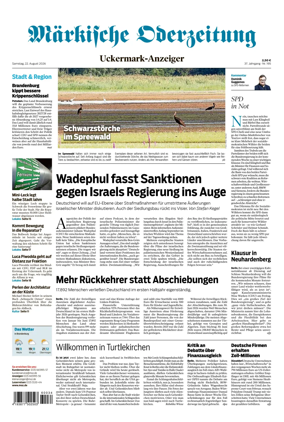 Cover of Markische Oderzeitung Uckermarkanzeiger