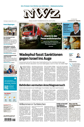 Cover of NWZ – Neue Wurttembergische Zeitung