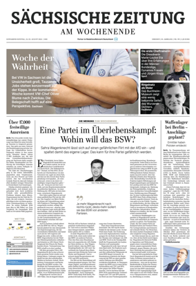 Cover of Sachsische Zeitung (Dresden)