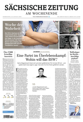 Cover of Sachsische Zeitung (Pirna Sebnitz)