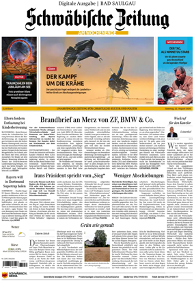 Cover of Schwabische Zeitung (Bad Saulgau)