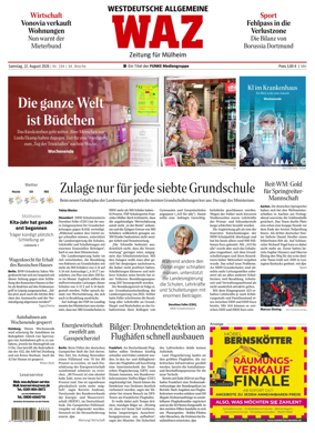 Cover of Westdeutsche Allgemeine Zeitung (Mulheim an der Ruhr)