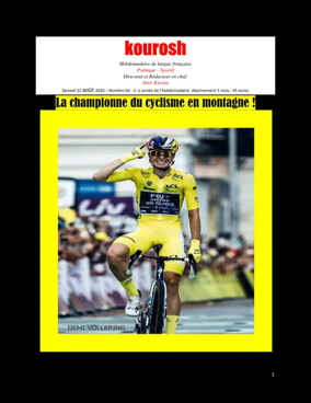 Cover of Kourosh France Weekly Magazine (French)