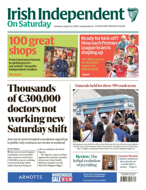 Cover of Irish Independent