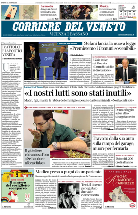 Cover of Corriere del Veneto (Vicenza e Bassano)