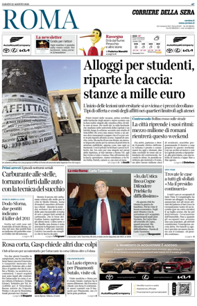 Cover of Corriere della Sera (Roma)
