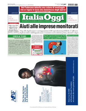 Cover of ItaliaOggi