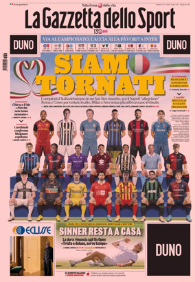 Cover of La Gazzetta dello Sport