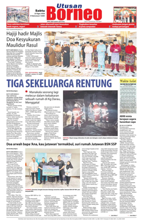 Cover of Utusan Borneo (Sabah)
