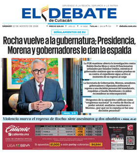 Cover of El Debate de Culiacan
