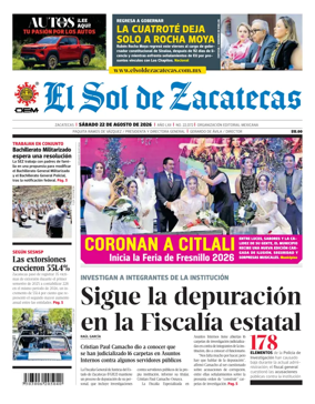 Cover of El Sol de Zacatecas