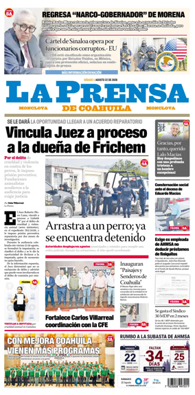 Cover of La Prensa de Coahuila
