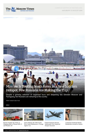 Cover of The Moscow Times - English