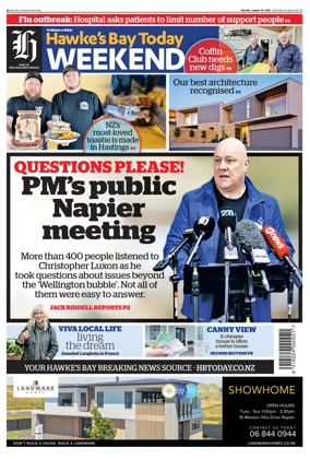 Cover of Hawke's Bay Today