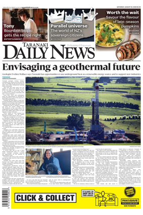 Cover of Taranaki Daily News