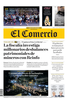 Cover of Diario El Comercio