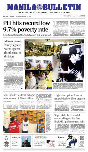 Cover of Manila Bulletin
