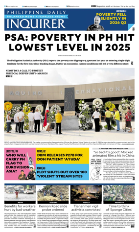 Cover of Philippine Daily Inquirer