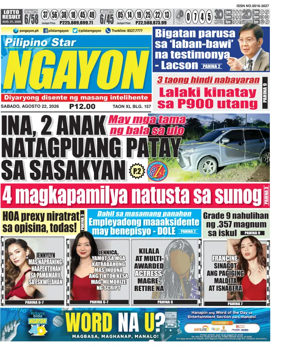 Cover of Pilipino Star Ngayon