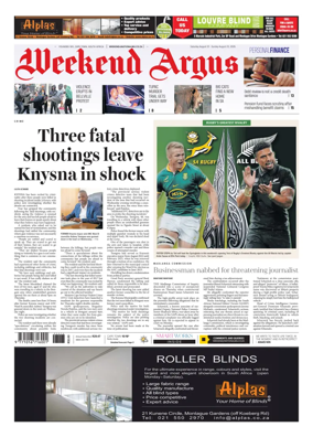 Cover of Weekend Argus (Saturday Edition)