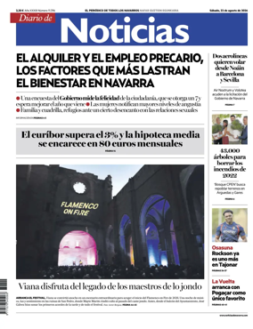 Cover of Diario de Noticias (Spain)