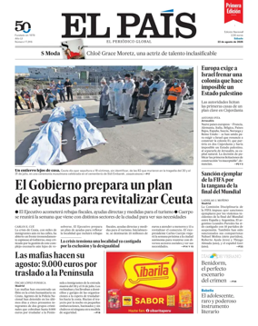 Cover of EL PAIS primera edicion