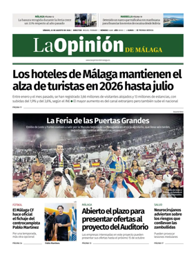 Cover of La Opinion de Malaga