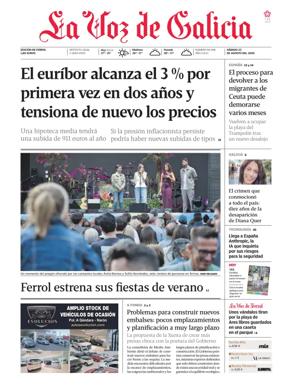 Cover of La Voz de Galicia (Ferrol)
