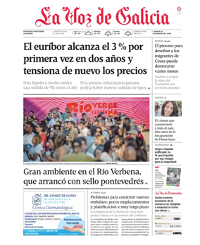 Cover of La Voz de Galicia (Pontevedra)