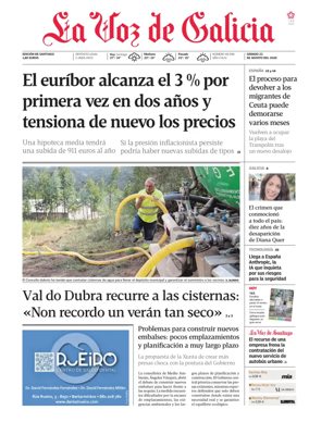 Cover of La Voz de Galicia (Santiago)
